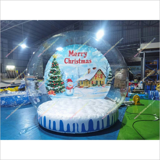Christmas Holiday Party Beautiful Snow Globes Fun Holiday Games Inflatable Snow Globe With Snowman - Inflatable-Zone