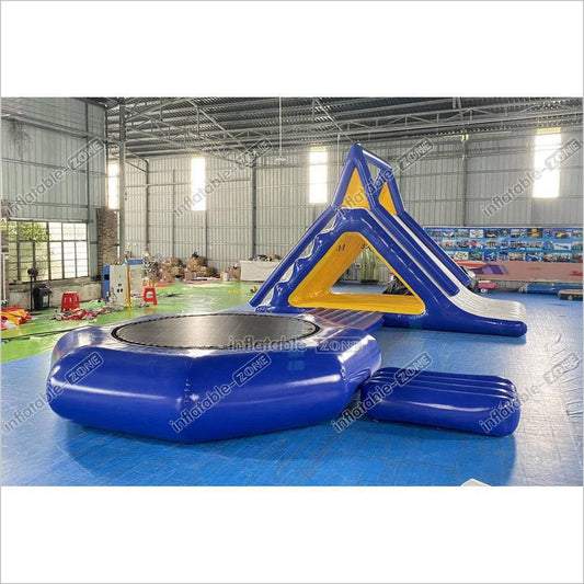 Commercial Large Inflatable Water Floating Slides Combo Inflatable Trampoline Sea Sports Games - Inflatable-Zone