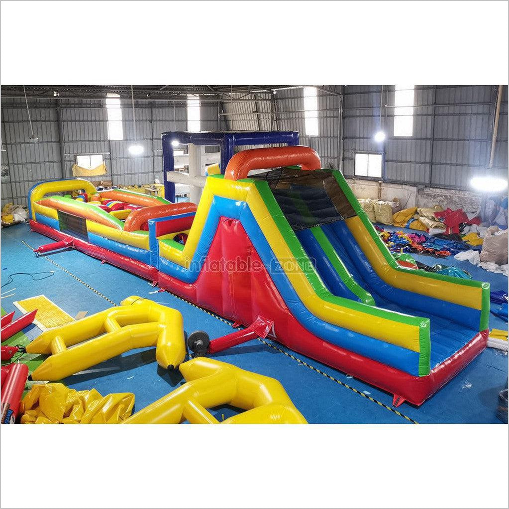 Commercial Amusement Park Inflatable Obstacle Course Slip And Slide Sports Games By Bounce - Inflatable-Zone