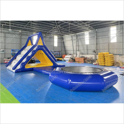 Commercial Large Inflatable Water Floating Slides Combo Inflatable Trampoline Sea Sports Games - Inflatable-Zone