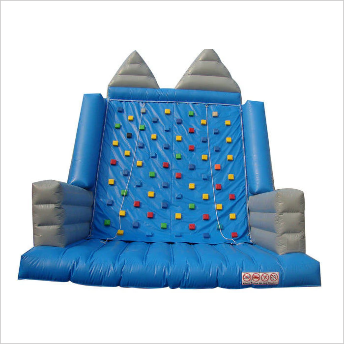 Backyard Fun Inflatable Rock Climbing Wall Blue And Gray For Outdoor Activities - Inflatable-Zone