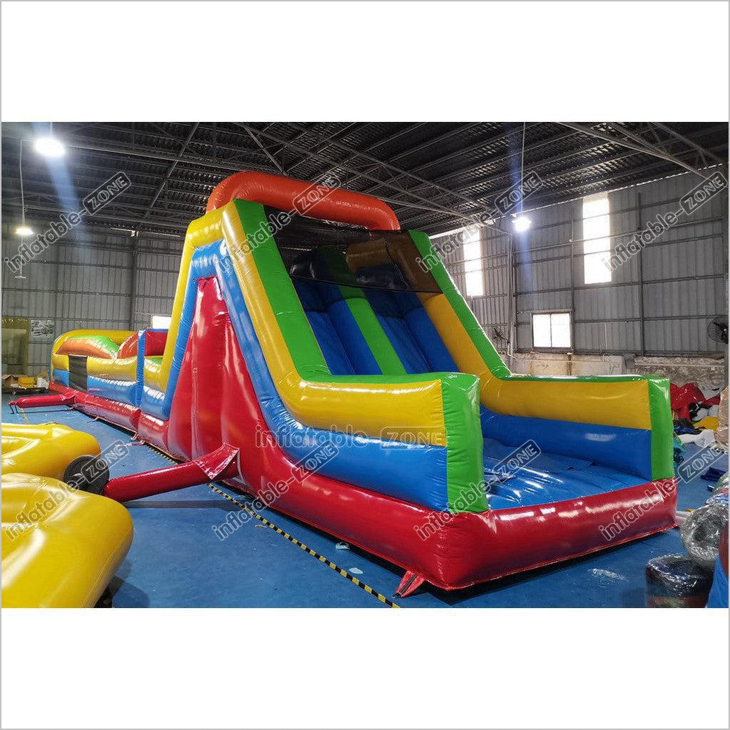 Commercial Amusement Park Inflatable Obstacle Course Slip And Slide Sports Games By Bounce - Inflatable-Zone