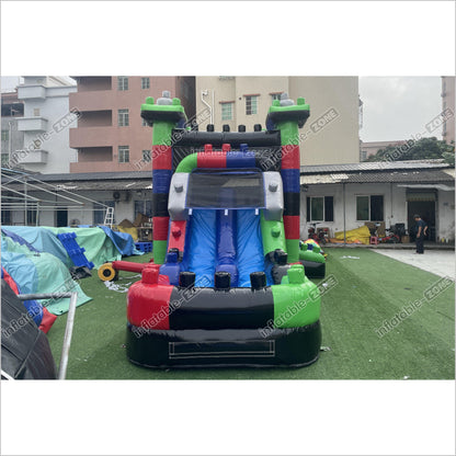 Best Bouncy Castle Inflatable Block Dual Lane Combo Backyard Bounce House With Slide - Inflatable-Zone