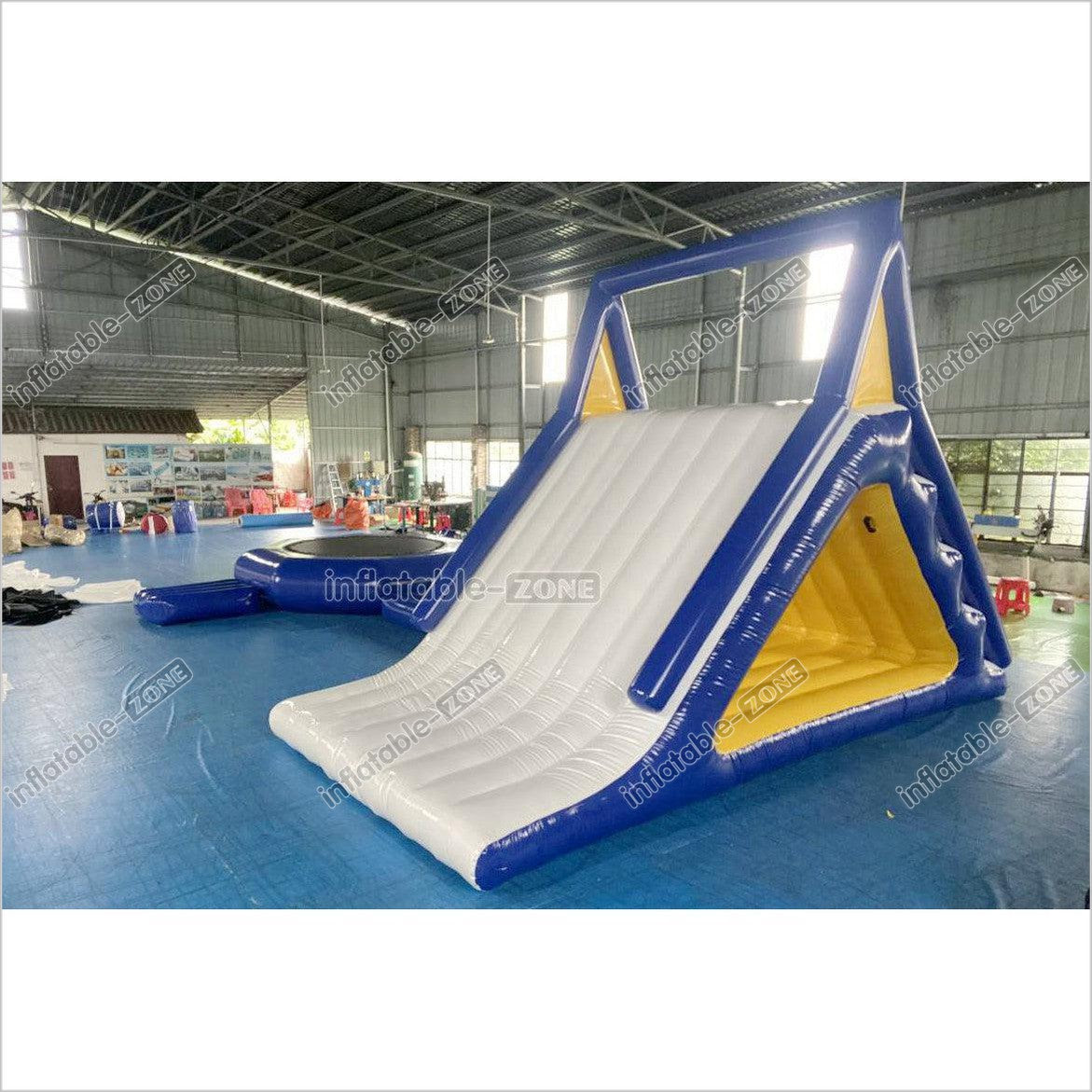 Commercial Large Inflatable Water Floating Slides Combo Inflatable Trampoline Sea Sports Games - Inflatable-Zone