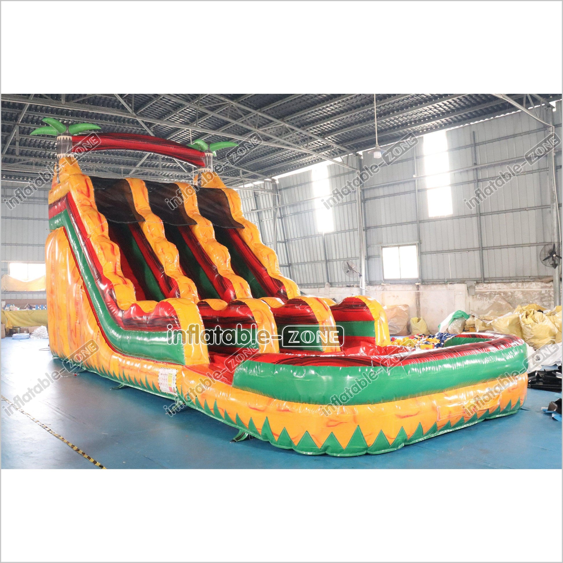 Tropical Giant Inflatable Slide With Pool Commercial Combo Large Inflatable Slides For Kids And Adults - Inflatable-Zone