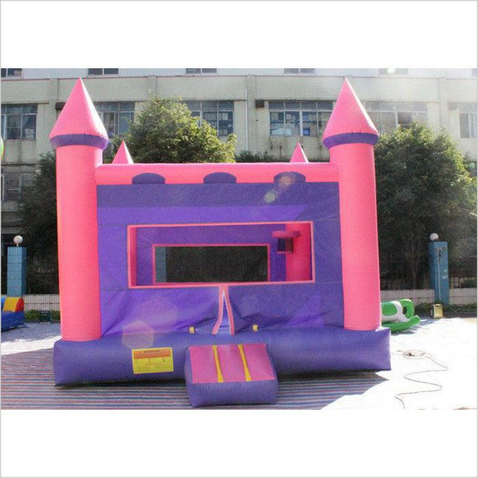 0.55MM PVC Pink And Purple Inflatable Jumping Castle Bounce House For Child - Inflatable-Zone
