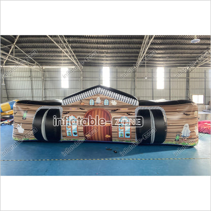 Halloween Inflatable Haunted House Maze Sports Game Halloween Blow-Up Party Fun House - Inflatable-Zone