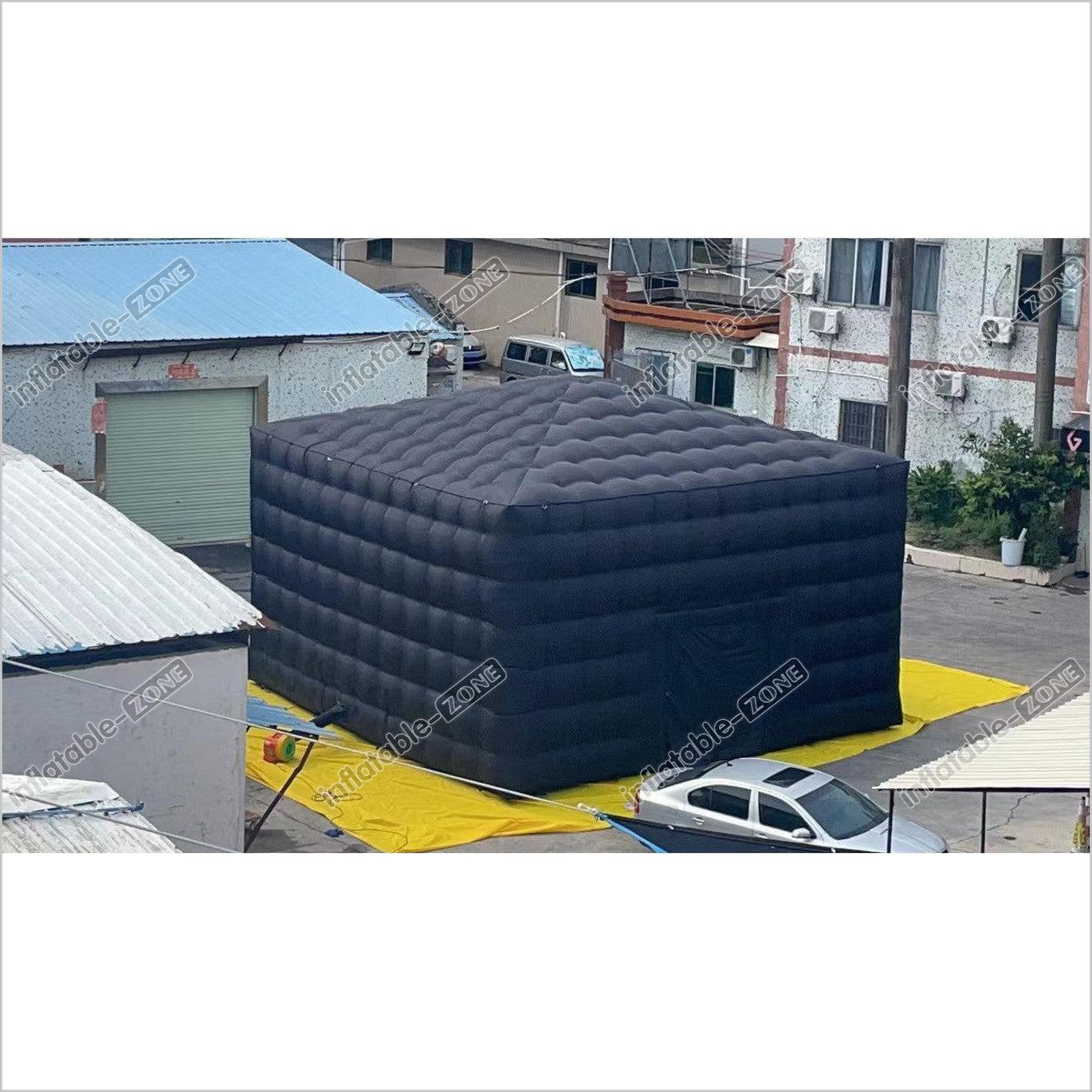 Black Giant Inflatable Cube Tent Party Disco Booth Nightclub Outdoor Inflatable Disco Tent - Inflatable-Zone