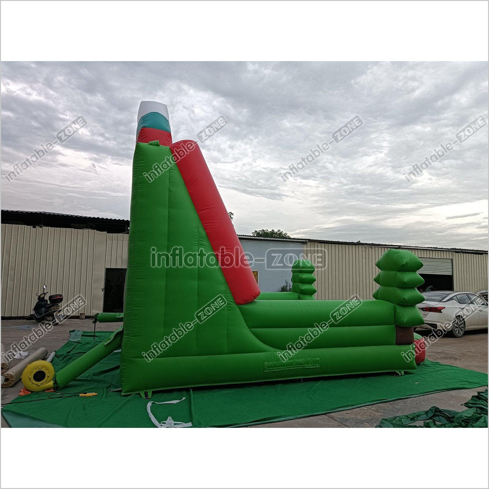 Inflatable Forest Theme Climbing Wall Bouncer Red And Blue Inflatable Sports Climbing Game - Inflatable-Zone