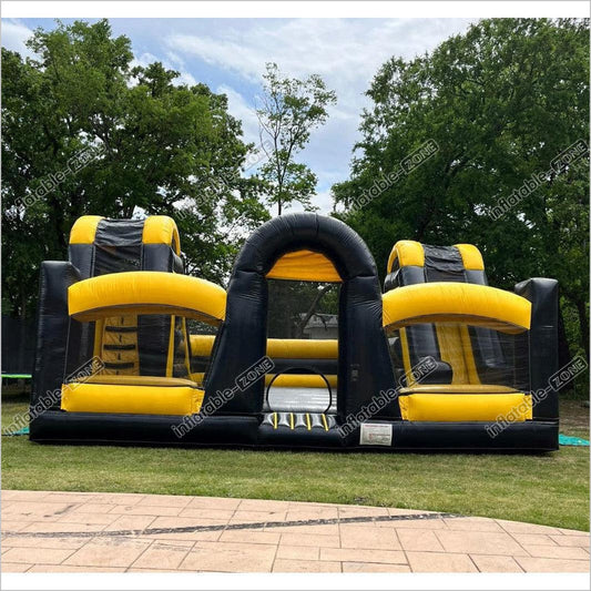 Yellow Bee Style Inflatable Bounce House, Commercial Bouncy Castle With Double Slide Combo - Inflatable-Zone