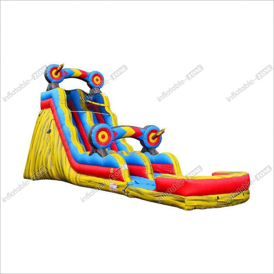 Target Commercial Grade Water Slide With Pool Multicolor Bouncy Slide Inflatable Waterslides - Inflatable-Zone
