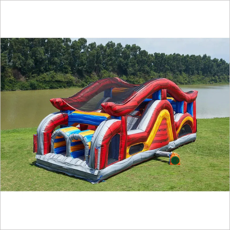 Outdoor Funny Lake Inflatable Obstacle Course Bounce Playground Shadow Theme Blow Up Obstacle Course Rental - Inflatable-Zone