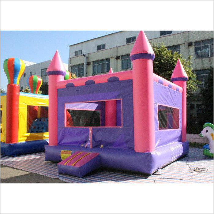 0.55MM PVC Pink And Purple Inflatable Jumping Castle Bounce House For Child - Inflatable-Zone