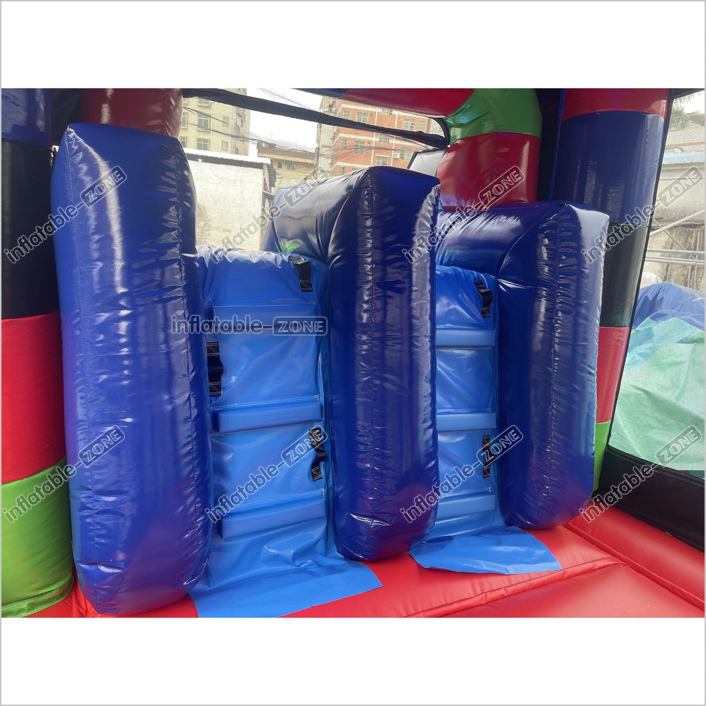 Best Bouncy Castle Inflatable Block Dual Lane Combo Backyard Bounce House With Slide - Inflatable-Zone