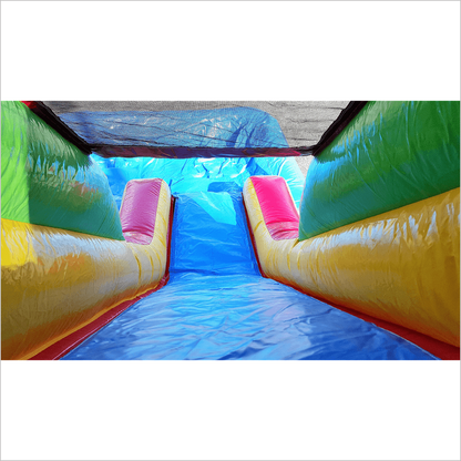 Double Lanes Inflatable Water Bounce House , Durable Attractive Water Slide Jumpy Castle - Inflatable-Zone