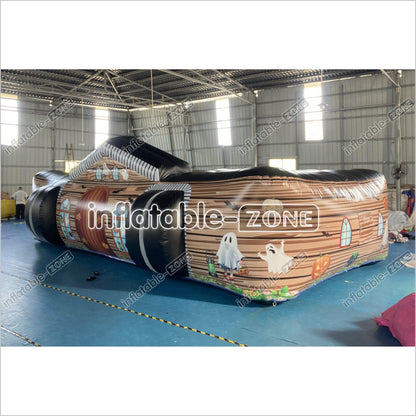 Halloween Inflatable Haunted House Maze Sports Game Halloween Blow-Up Party Fun House - Inflatable-Zone