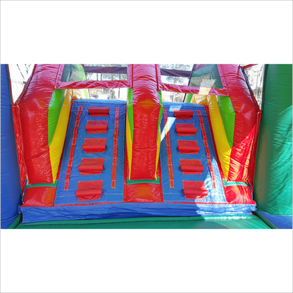Double Lanes Inflatable Water Bounce House , Durable Attractive Water Slide Jumpy Castle - Inflatable-Zone