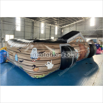 Halloween Inflatable Haunted House Maze Sports Game Halloween Blow-Up Party Fun House - Inflatable-Zone