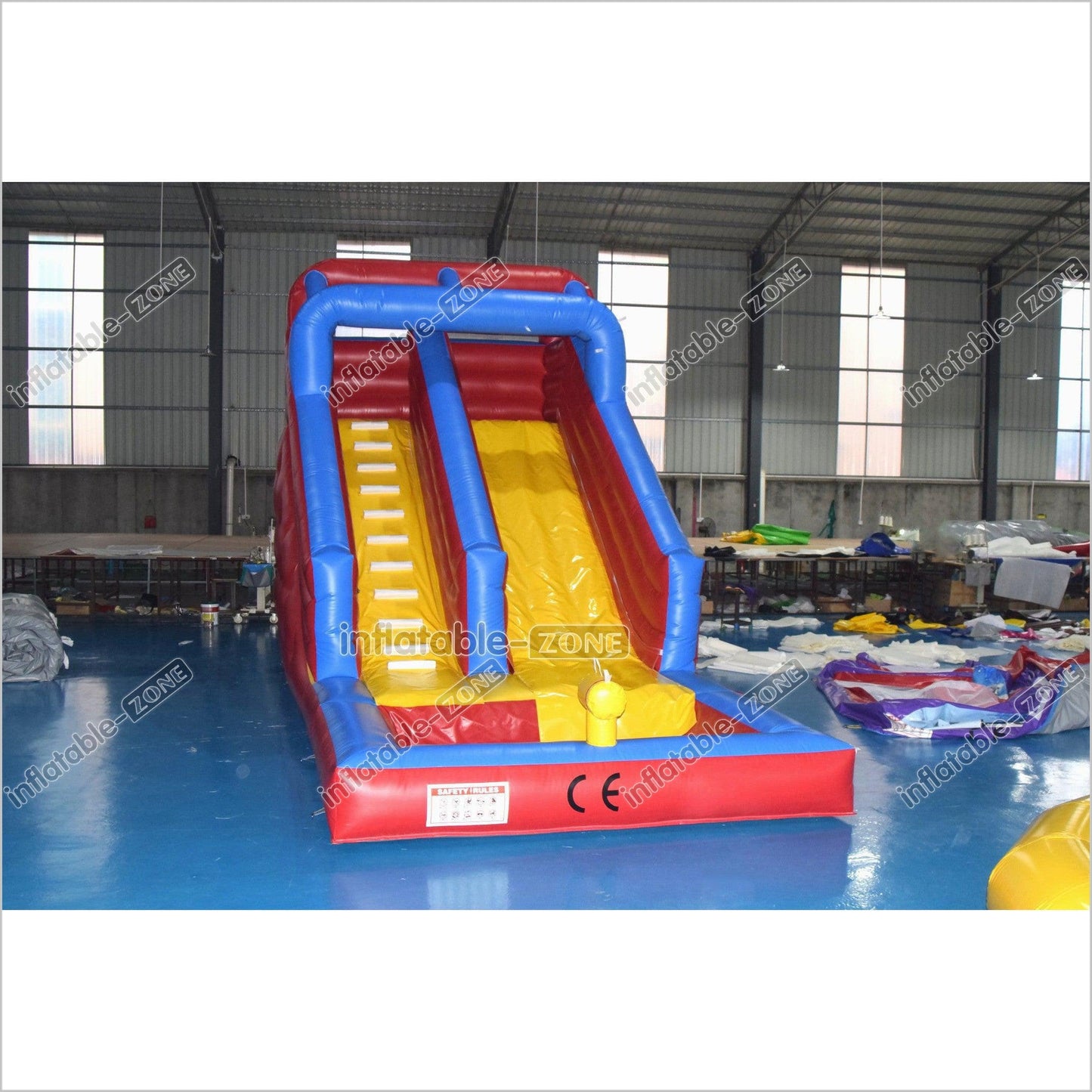 Single Lane Commercial Inflatable Wet Dry Slide Jumper Water Slide With Splash Pool For Kids And Adults - Inflatable-Zone