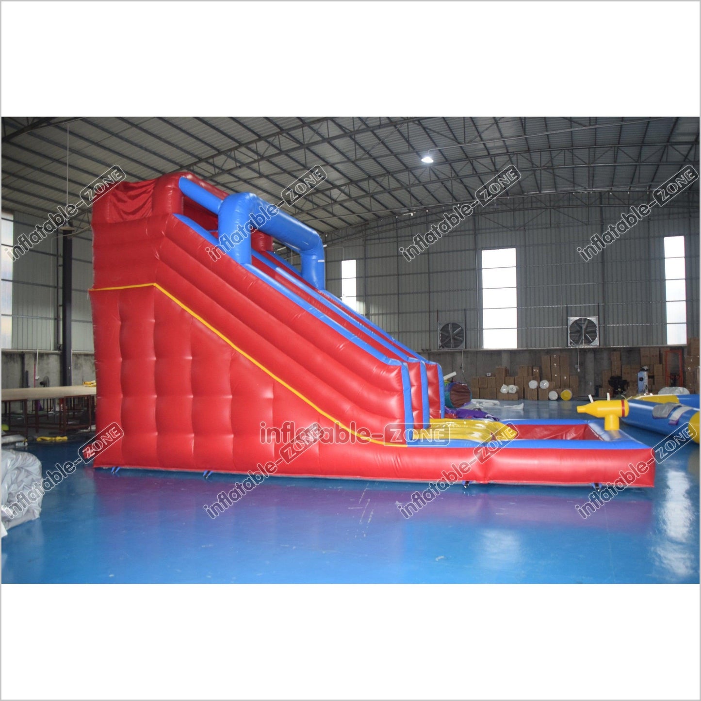 Single Lane Commercial Inflatable Wet Dry Slide Jumper Water Slide With Splash Pool For Kids And Adults - Inflatable-Zone