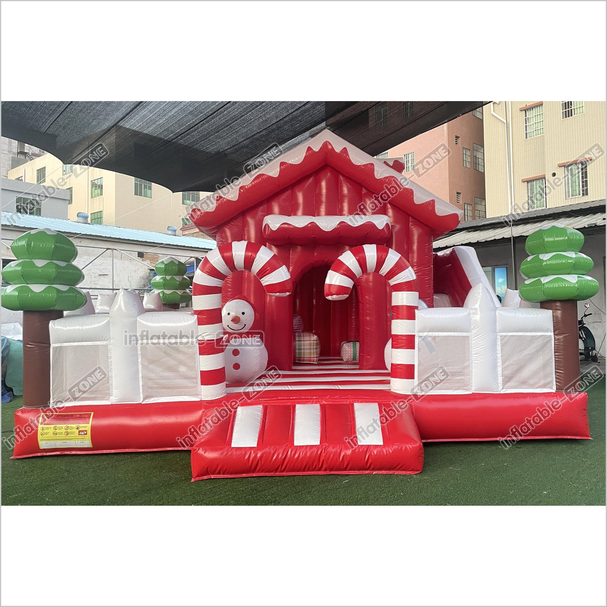Sweet Candy Land Holiday Bounce And Slide Combo Inflatable Christmas Castle Obstacle Course House - Inflatable-Zone