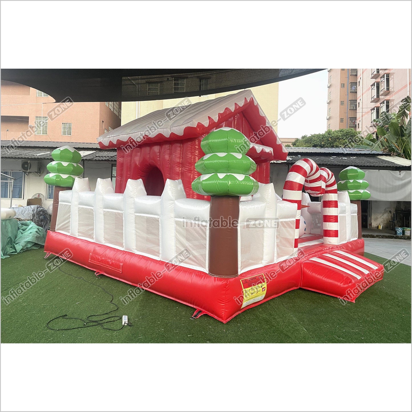 Sweet Candy Land Holiday Bounce And Slide Combo Inflatable Christmas Castle Obstacle Course House - Inflatable-Zone