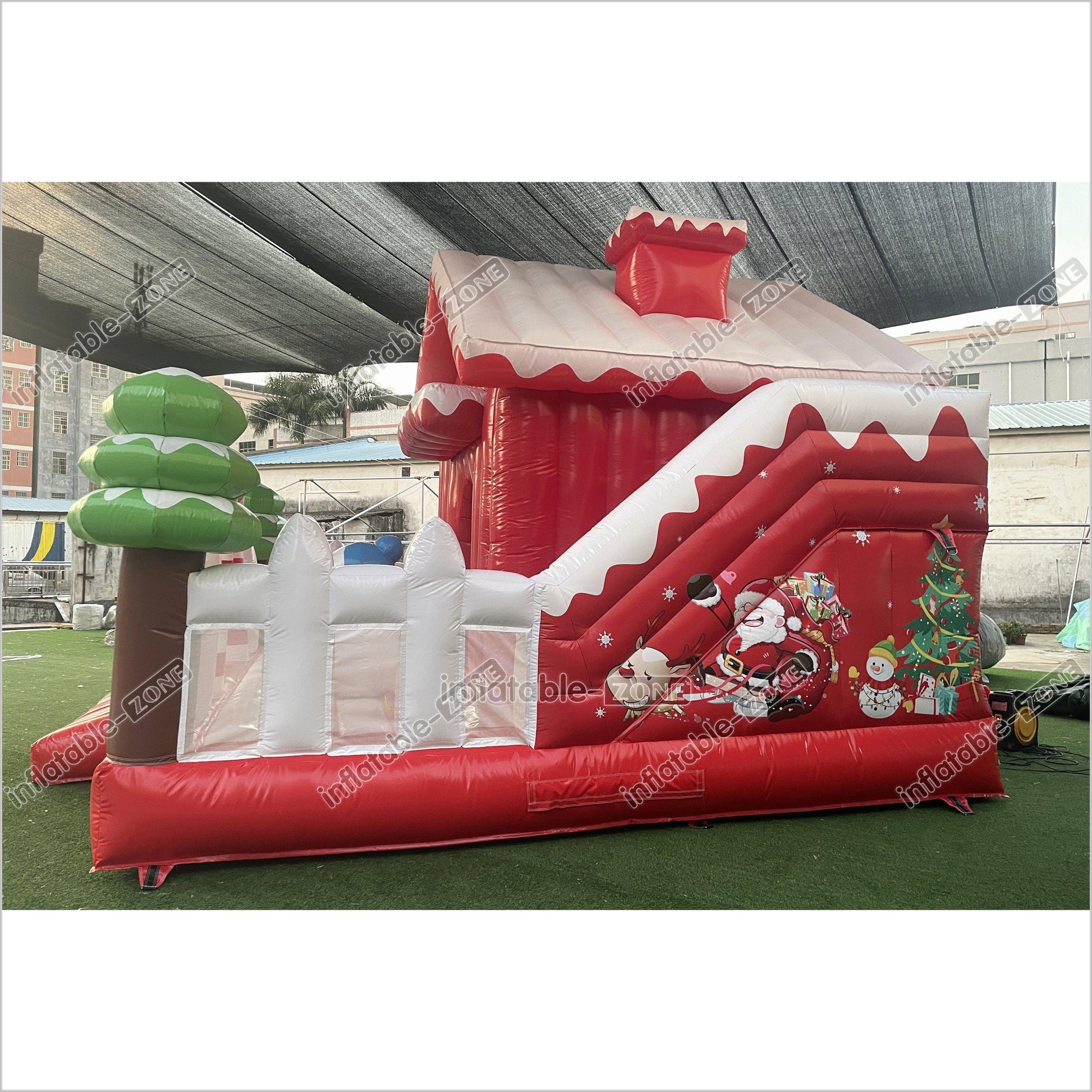 Sweet Candy Land Holiday Bounce And Slide Combo Inflatable Christmas Castle Obstacle Course House - Inflatable-Zone