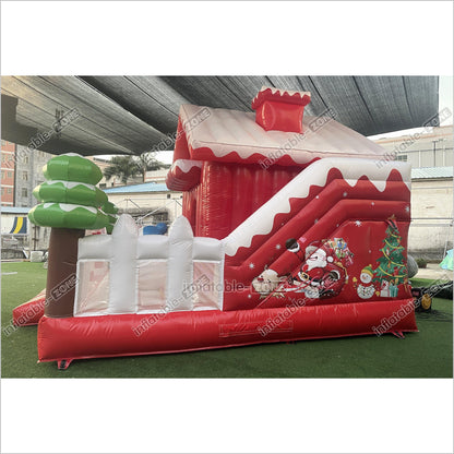 Sweet Candy Land Holiday Bounce And Slide Combo Inflatable Christmas Castle Obstacle Course House - Inflatable-Zone
