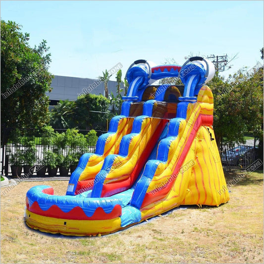 Splash Commercial Grade Water Slide With Pool Blow Up Water Playground Inflatables For Adults - Inflatable-Zone