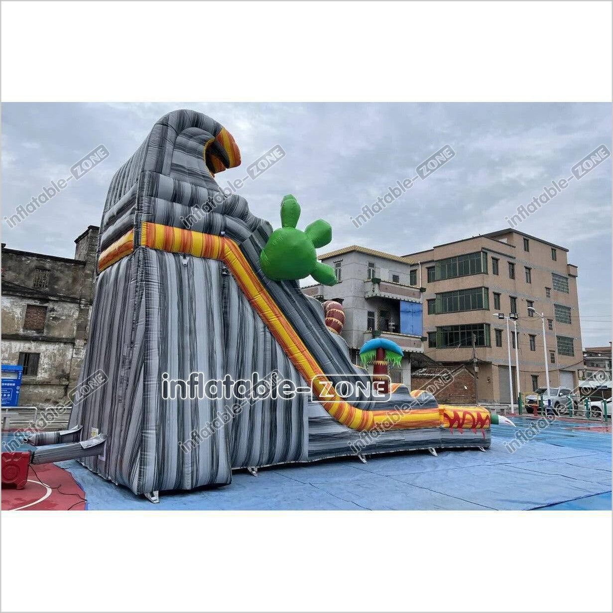 Blow Up Water Slide Big Inflatable Pontoon Slides A Bounce House Play Center Giant Waterslide - Inflatable-Zone