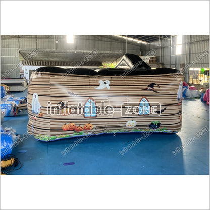 Halloween Inflatable Haunted House Maze Sports Game Halloween Blow-Up Party Fun House - Inflatable-Zone