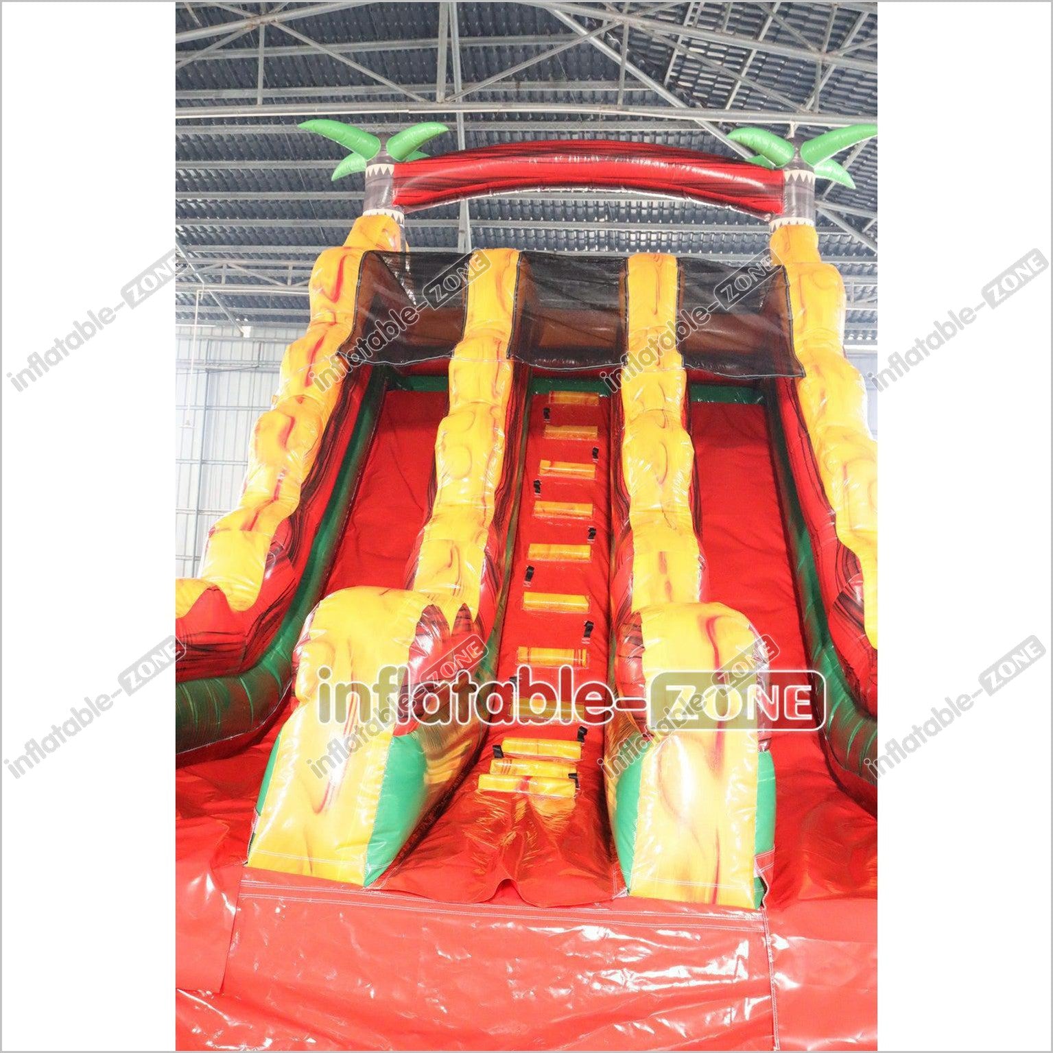 Tropical Giant Inflatable Slide With Pool Commercial Combo Large Inflatable Slides For Kids And Adults - Inflatable-Zone