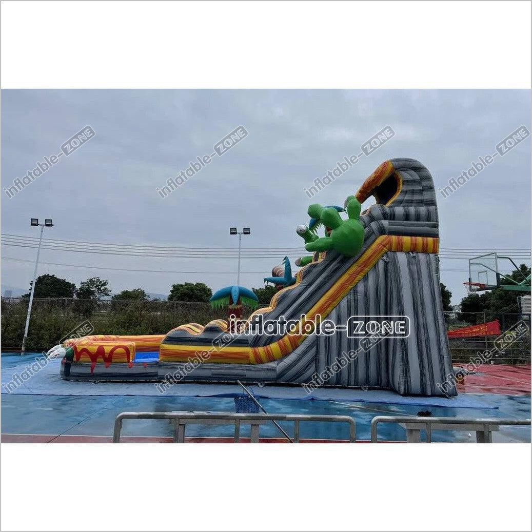 Blow Up Water Slide Big Inflatable Pontoon Slides A Bounce House Play Center Giant Waterslide - Inflatable-Zone