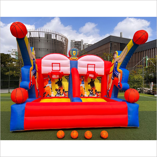 Inflatable Basketball Game Hoop Shooting Outdoor Playground Equipment Near Me Double Shot Basketball Hoop