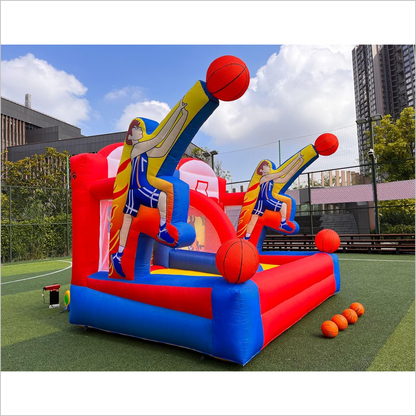 Inflatable Basketball Game Hoop Shooting Outdoor Playground Equipment Near Me Double Shot Basketball Hoop