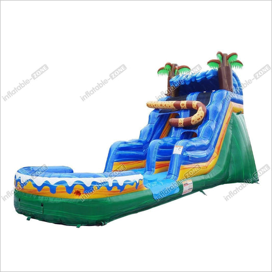 Jaguar Commercial Grade Inflatable Water Slide Into Pool Tropical Jungle Waterslide For Home - Inflatable-Zone