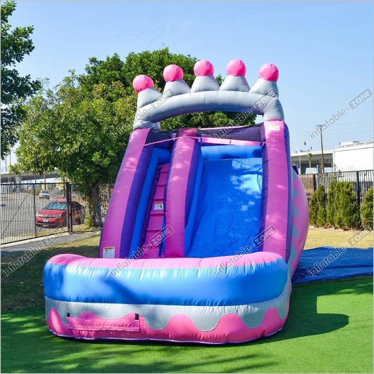 Princess Tiara Commercial Backyard Bouncers And Party Grade Crown Inflatable Water Slide With Pool - Inflatable-Zone