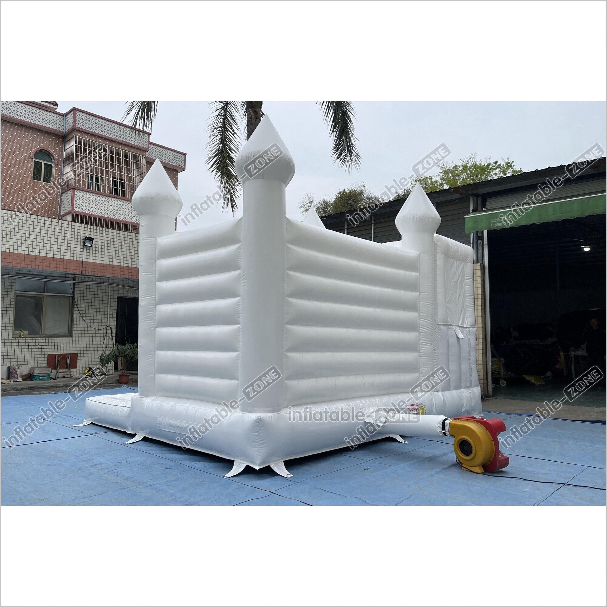 White Bounce House With Ball Pit Wedding Bouncy Castle With Slide Combo Party Inflatables - Inflatable-Zone
