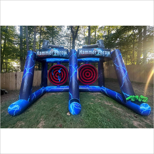 Hammer Throw Dual Challenge Sport Events Axe Throw Inflatable Fun Outdoor Games For Adults