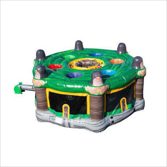 Green Funny Indoor Inflatable Whack - A - Mole Game For Children - Inflatable-Zone