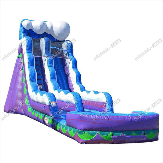 Mermaid Water Slide Inflatable With Splash Pool Wavy Slide Backyard Bouncers And Party - Inflatable-Zone