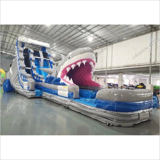 Commercial Grade Inflatable Water Slide Shark Blow Up Water Slide Inflatable Slide for Party Event - Inflatable-Zone