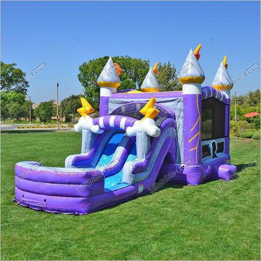 Sport Bounce House For Kid Birthday Party, Bounce Jumper With Slide And Ball Pit - Inflatable-Zone