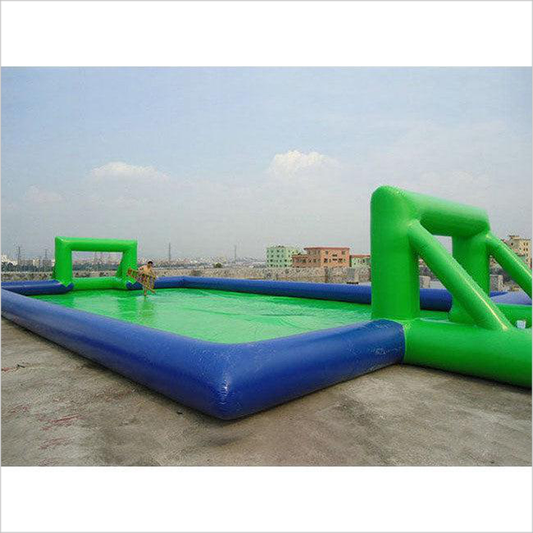 Inflatable Football Soccer Field,Inflatable Soap Football Field,Door Close To Door Giant Inflatable Soccer Pitch - Inflatable-Zone
