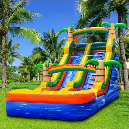 Inflatable Water Slides Commercial Pool, Blow Up Bounce House Water Slide Combo - Inflatable-Zone