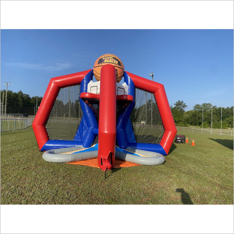 Buzzer Beaters Inflatable Basketball Hoops Competitive Play Challenge 4-Player Basketball Shooting Game
