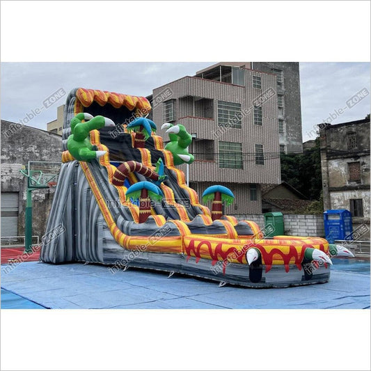 Blow Up Dinosaur Inflatable Slide Play Pool With Slide Birthday Party Water Slide Near Me - Inflatable-Zone
