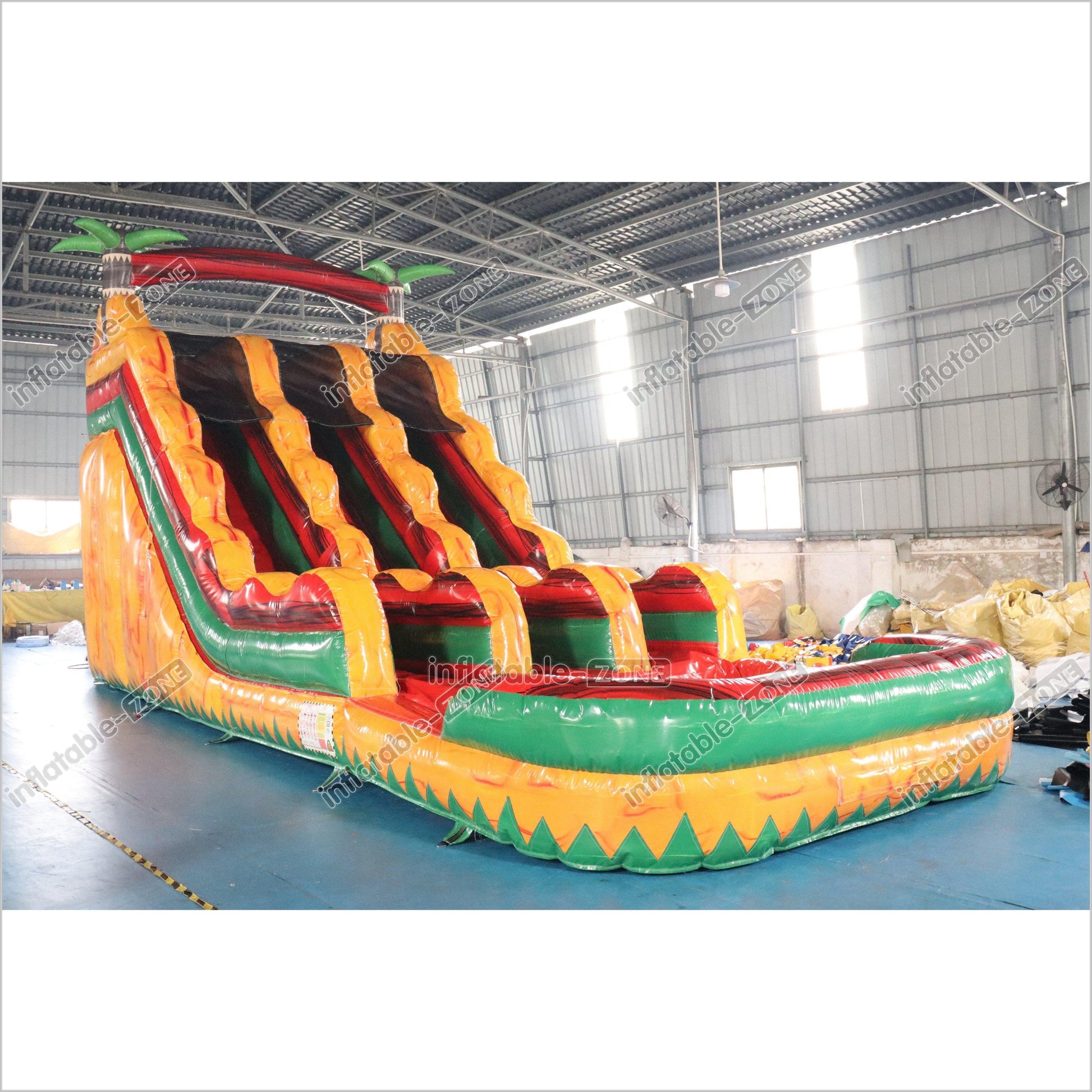 Tropical Giant Inflatable Slide With Pool Commercial Combo Large Inflatable Slides For Kids And Adults - Inflatable-Zone