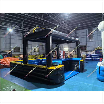 Black Yellow Blue Inflatable Pool Bar Party Soft Play Swimming Pool Floating Sport Bar With Pool Table - Inflatable-Zone