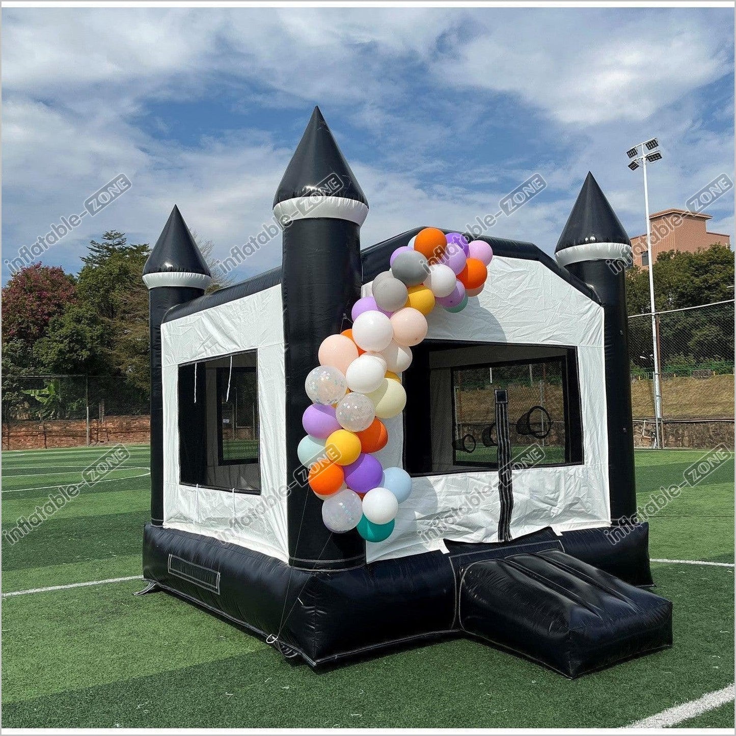 Black Kids Inflatable Bounce House, Hot Sell Bounce House With Slide For Party Events - Inflatable-Zone